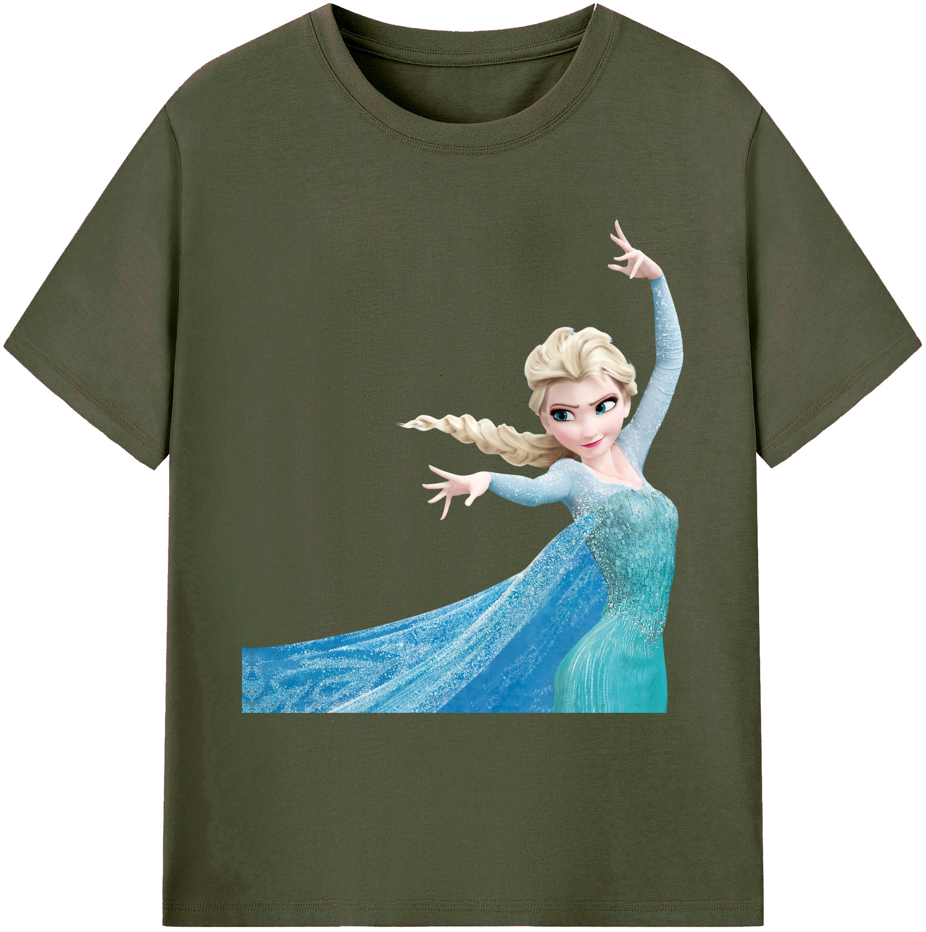 （画像用） アナと雪の女王 アンナ エルサ Frozen Anna Elsa 綿100％ メンズ半袖Tシャツ｜肌触りやわらか＆通気性